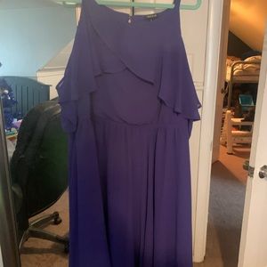 NWT Torrid size 2 purple chiffon off the shoulder dress